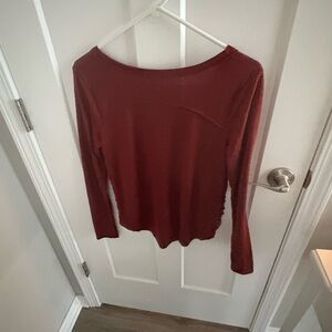 Mudd Women's Burgundy Long Sleeve Blouse